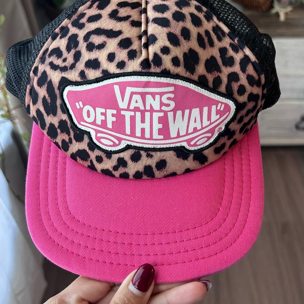 Vans Pink and Leopard Trucker Hat